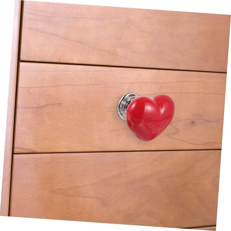 Heart Shape Ceramic Drawer Knob Colorful Cabinet Pulls for Furniture Dressers Closets - Image 4